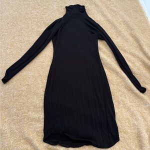 Black Long Sleeve turtleneck Dress